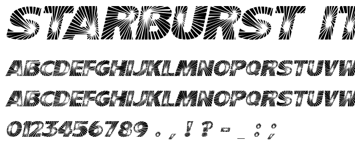 Starburst Italic font